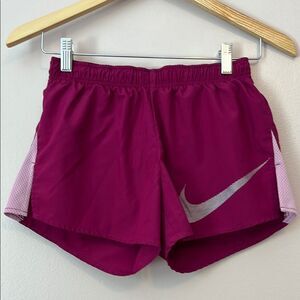 Nike Women’s Dri-Fit Running Shorts 3” Lightweight Summer Pink Colorblock Sz XS